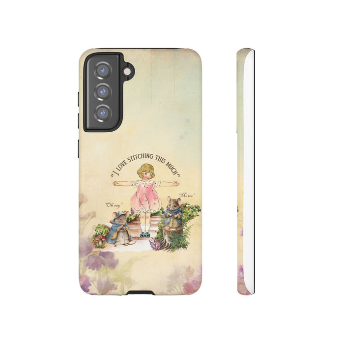 I Love Stitchin Girl Phone Case