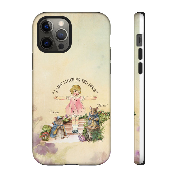 I Love Stitchin Girl Phone Case