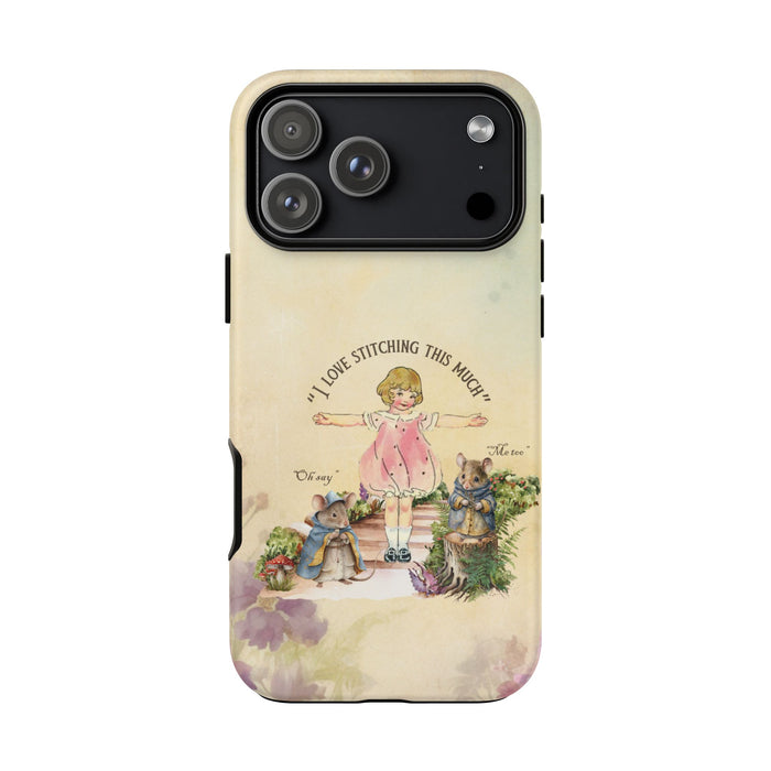 I Love Stitchin Girl Phone Case