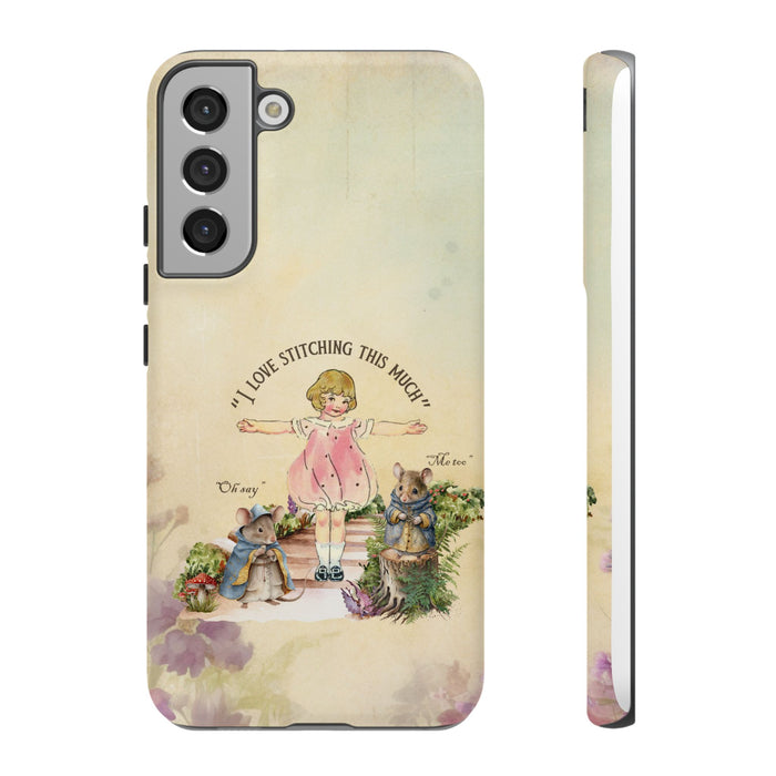 I Love Stitchin Girl Phone Case