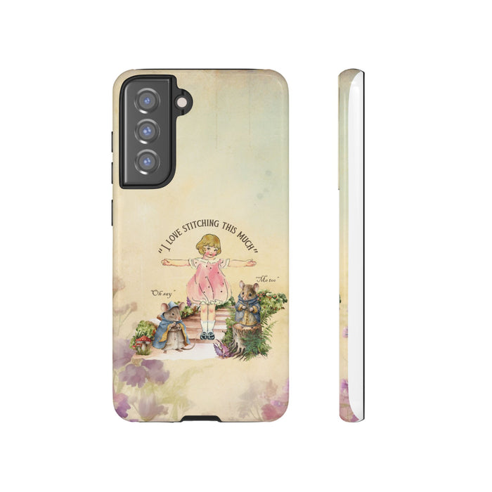 I Love Stitchin Girl Phone Case