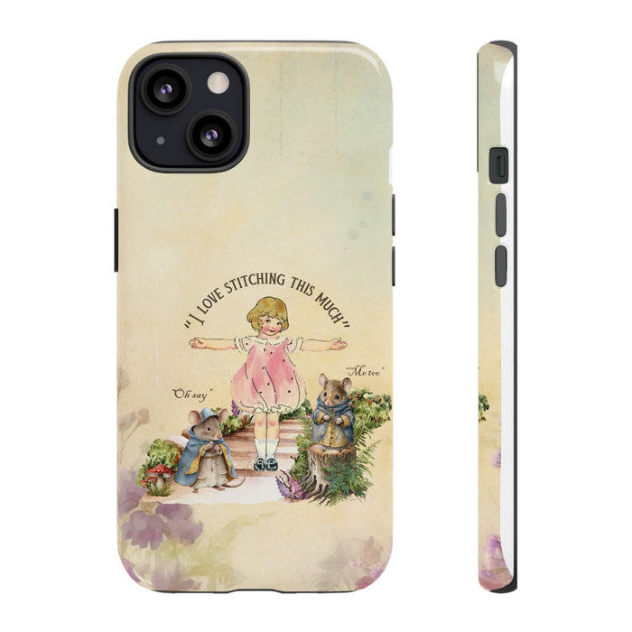 I Love Stitchin Girl Phone Case