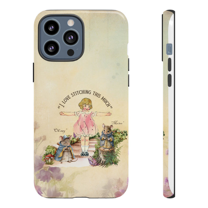 I Love Stitchin Girl Phone Case