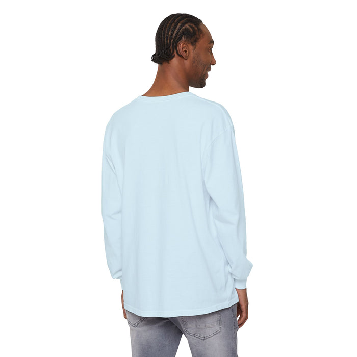 Cross Stitch Long Sleeve T-Shirt Garment Dyed Cotton