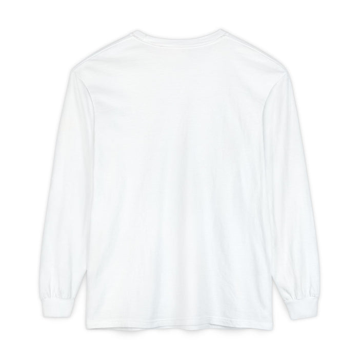Cross Stitch Long Sleeve T-Shirt Garment Dyed Cotton