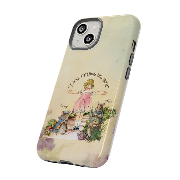 I Love Stitchin Girl Phone Case