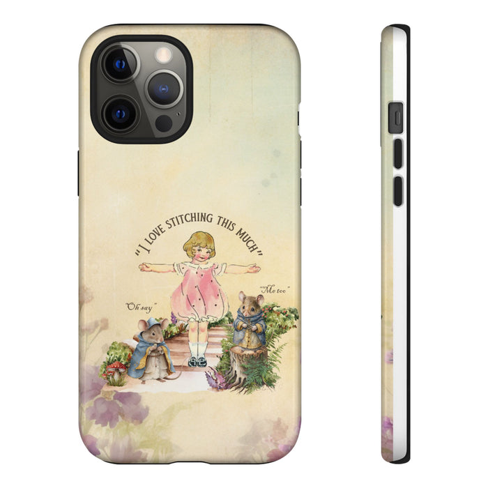 I Love Stitchin Girl Phone Case