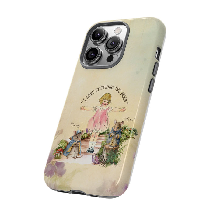 I Love Stitchin Girl Phone Case