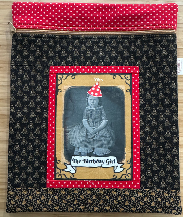 Miss Mildred the Birthday Girl Project Bag READY TO SHIP